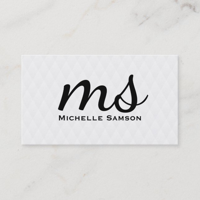 Serif | Monogram Business Card (Front)