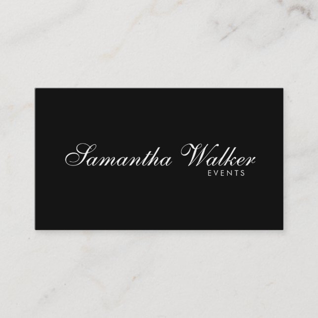 Serif Type 2 (Black Background) Business Card (Front)