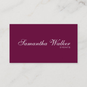 Serif Type 2 (Plum Background) Business Card