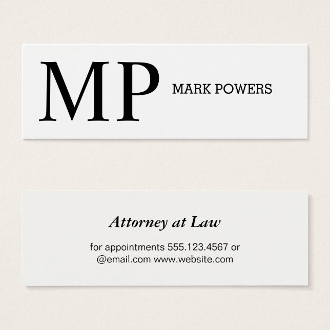 Serif Type Monogram (Front & Back)