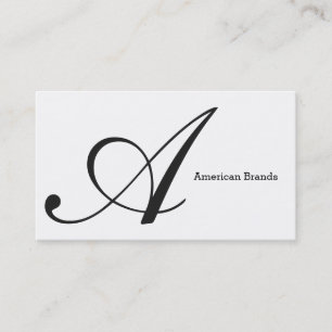 Serif Type Monogram (variation 3) Business Card