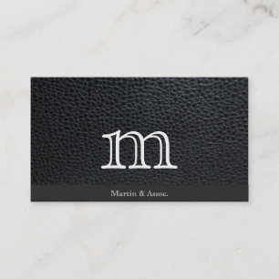 Serif Type Monogram variation / Leather Business Card