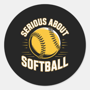 Serious About Softll Funny _2 Classic Round Sticker