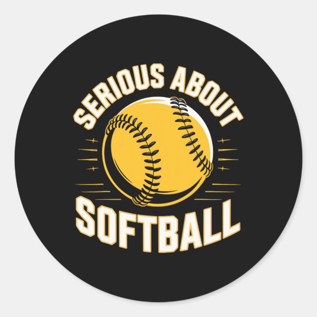 Serious About Softll Funny _2  Classic Round Sticker (Front)