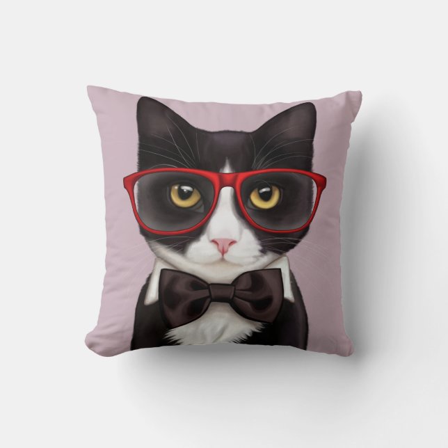 Serious Cat Cushion (Front)