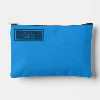 Serious Classic Minimal Simple Blue Accessory Pouch