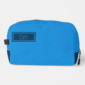 Serious Classic Minimal Simple Blue Dopp Kit