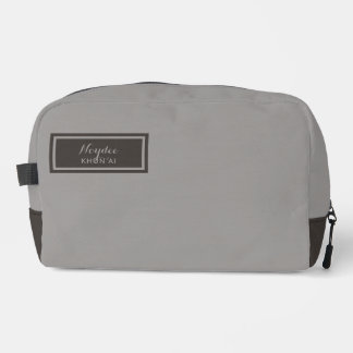 Serious Classic Minimal Simple Grey Dopp Kit