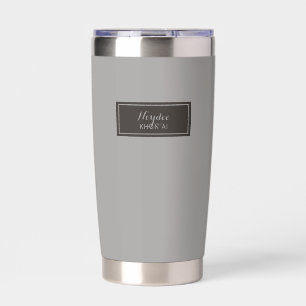Serious Classic Minimal Simple Grey Insulated Tumbler