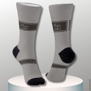 Serious Classic Minimal Simple Grey Socks