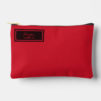 Serious Classic Minimal Simple Red Accessory Pouch