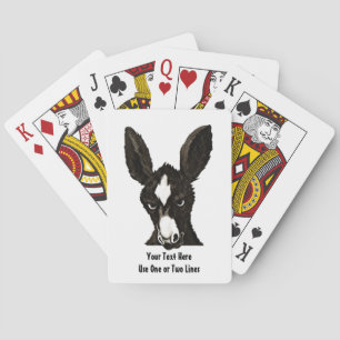 Serious Donkey Template-Customize With Your Text Playing Cards