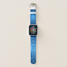 Serious Elephant Two - Blue Apple Watch Band