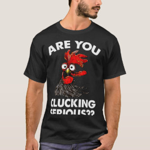 Serious Farmer Chicken   T-Shirt