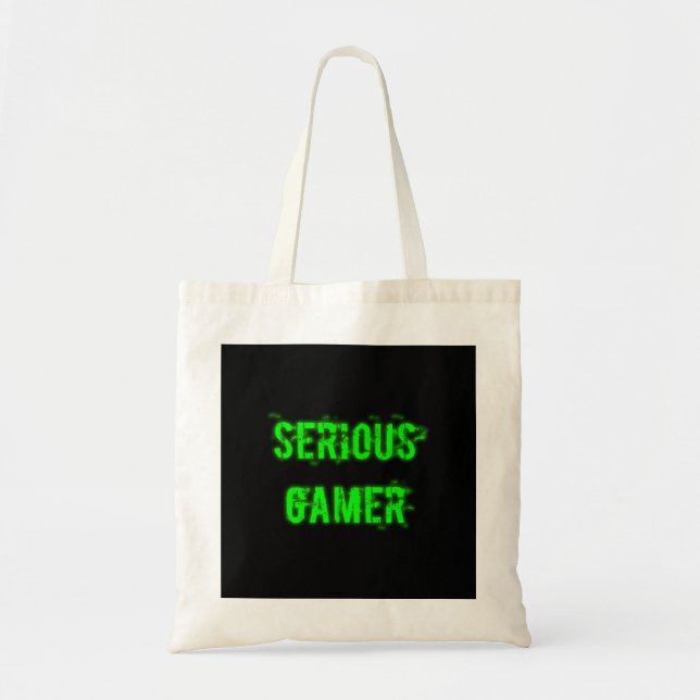 Serious Gamer - Green Tote Bag (Front)