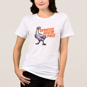 Serious Goose Face Tri-Blend Shirt