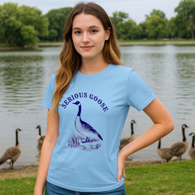 Serious Goose Victorian Era Etching Print T-Shirt (Creator Uploaded)