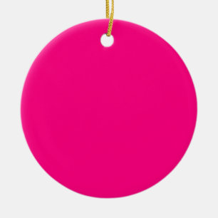 Serious Hot Pink Colour Bright Trend Template Blan Ceramic Tree Decoration