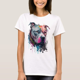 Serious look + kind heart: pitbull T-Shirt