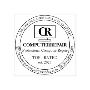 Serious Simple Mechanic Tech Pc Computer Repair Rubber Stamp
