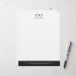 Serious Spectacles   Funny Custom Name Letterhead