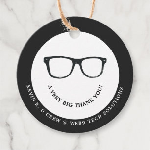 Serious Spectacles   Minimal Thank You Smile Favour Tags