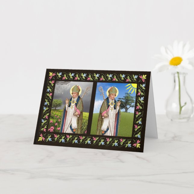 'Serious' St. Swithin's Day Greeting Card (Small Plant)