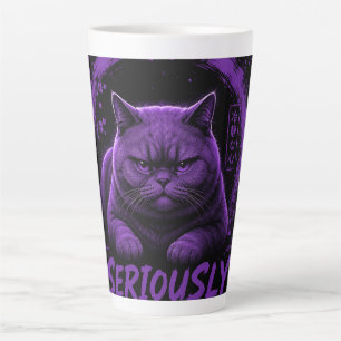 Seriously Cat Latte Mug