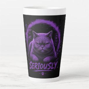 Seriously cat latte mug