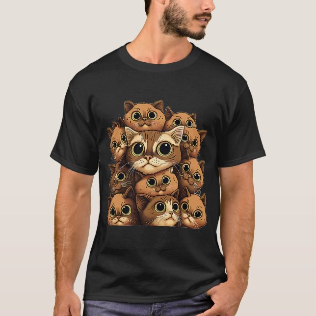 Seriously Cute Pile Of Cats And Kittens  4 T-Shirt (Front)