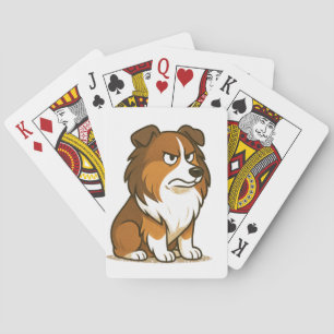 Seriously Disappointed Shetland Sheepdog Playing Cards