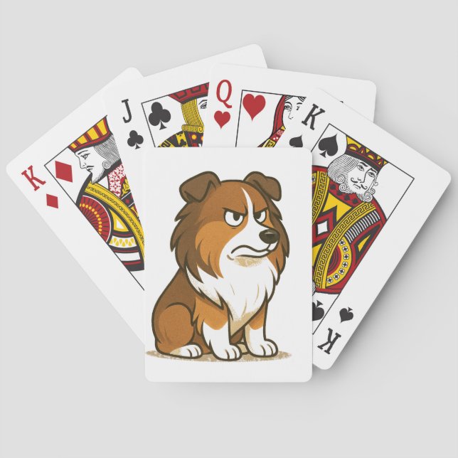 Seriously Disappointed Shetland Sheepdog Playing Cards (Back)