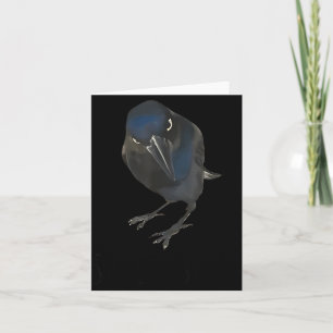 Seriously Funny Crow Sarcastic Quote Card