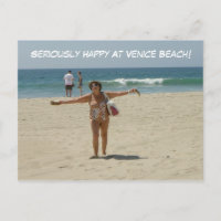 Seriously Happy Venice Beach Postcard!