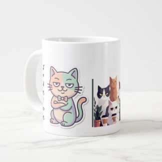 Seriously? Low energy Hight Judgment cat Large Coffee Mug