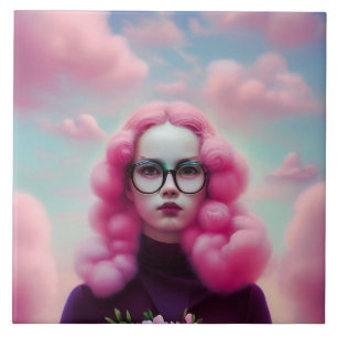 Seriously Pink Hair Tile