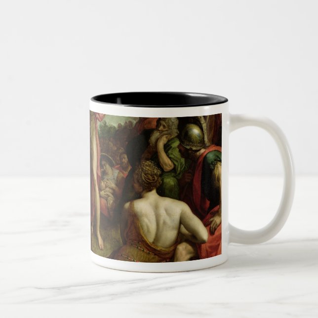 Sermon of St. John the Baptist Two-Tone Coffee Mug (Right)