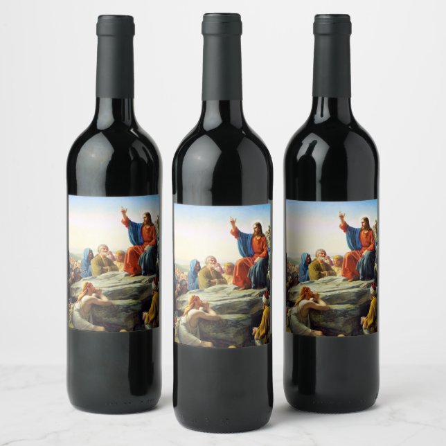 Sermon on the Mount by Carl Bloch Wine Label (Bottles)