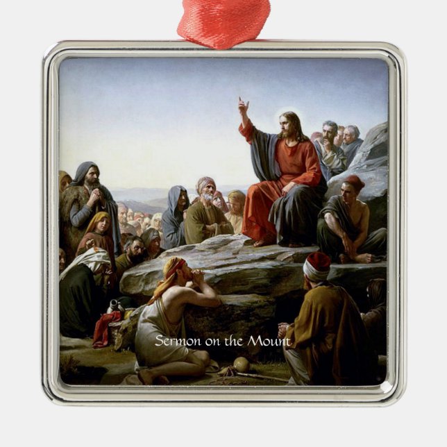 Sermon on the Mount Metal Tree Decoration (Front)