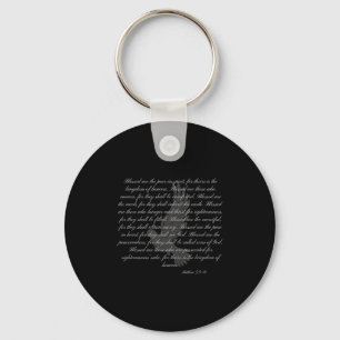 Sermon On The Mount The Beatitudes Matthew 5_3-10  Key Ring