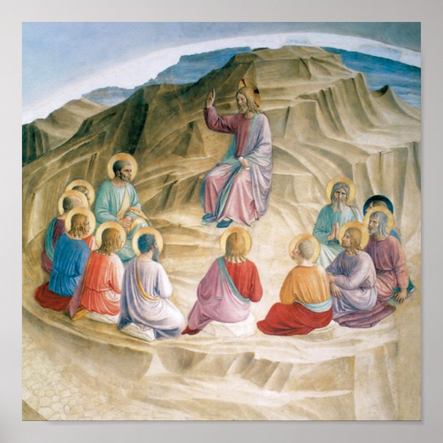 Sermon On The Mount Vintage Religious  Poster (Front)