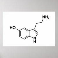 serotonin chemical formula science symbol elements