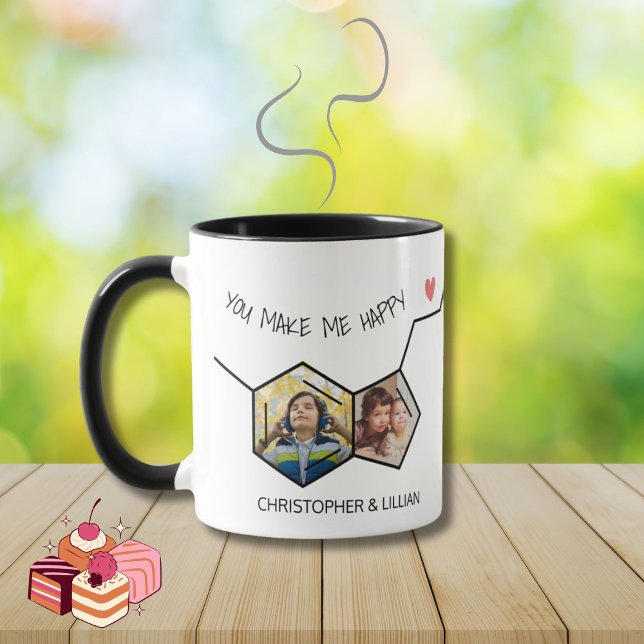 Serotonin Happiness Formula Custom Photo and Names Mug (Creator Uploaded)