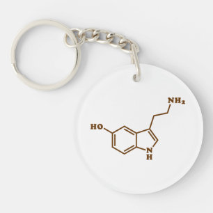 Serotonin Molecular Chemical Formula Key Ring