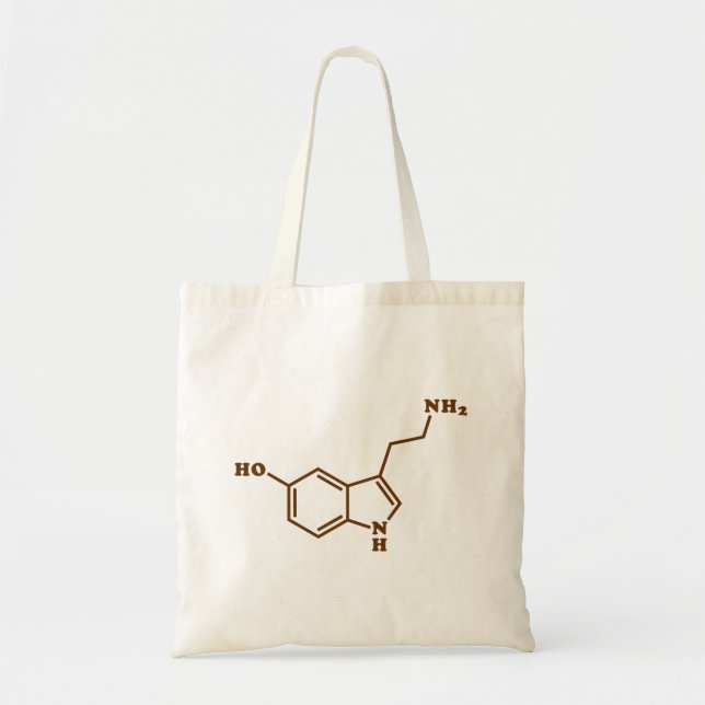 Serotonin Molecular Chemical Formula Tote Bag (Front)