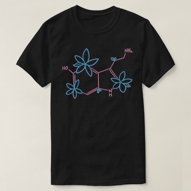 Serotonin Molecular Structure  T-Shirt (Design Front)