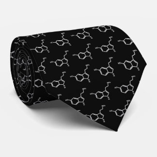 Serotonin Molecule Chemistry Fans black Tie