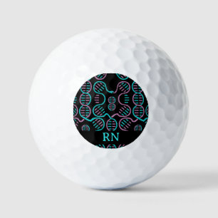 Serpent Chasing Tail Pattern Nurse Monogram Golf Balls