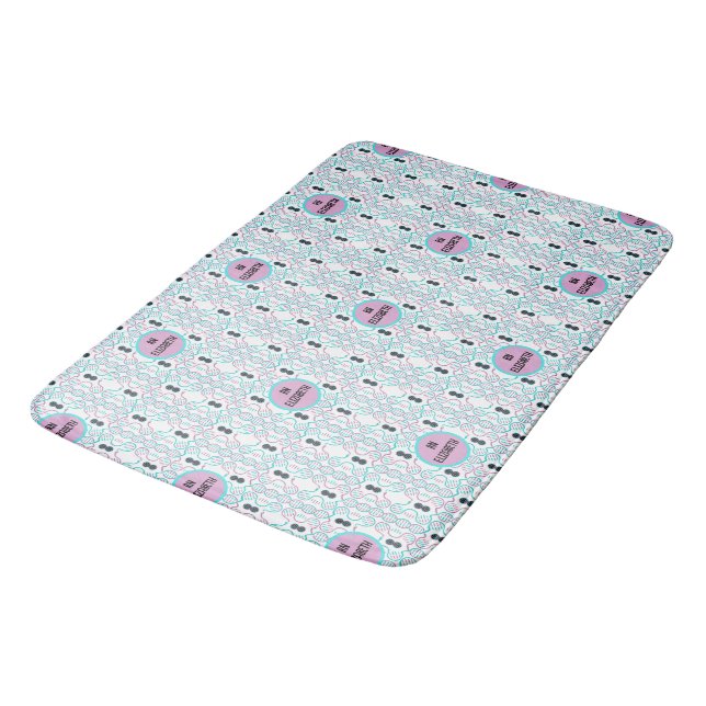 Serpent Chasing Tail Seamless Pattern Bath Mat (Angled)