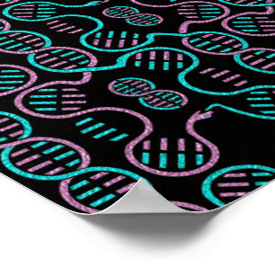 Serpent Chasing Tail Seamless Pattern Poster